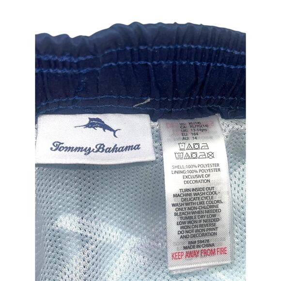 Tommy Bahama Kids Swim Trunks With Shark Print | Big Boys XL (14) Blue NWT - Picture 11 of 11